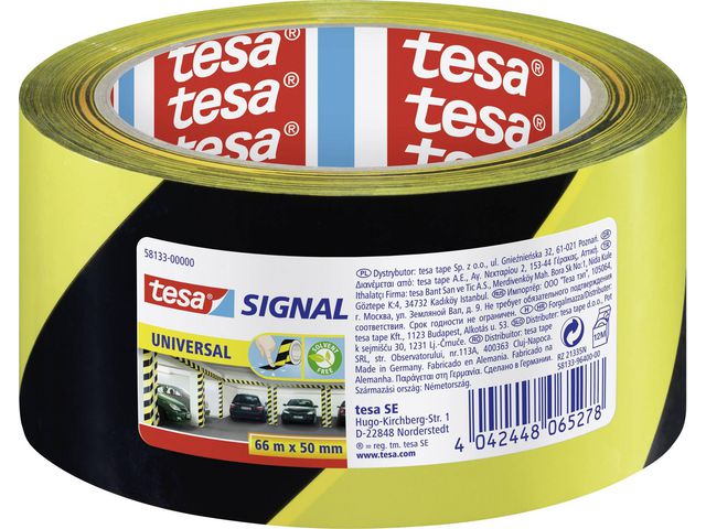 Golvmarkering TESA Sign. 50mmx66m gul/sv