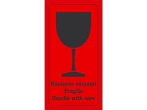 Varningsetikett Hanteras varsamt 1000/rl