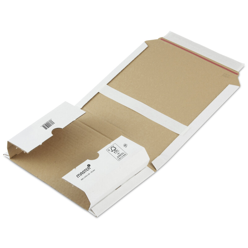 Postomslag WRAP AROUND MASTER'IN WHITE    325X250X20-75MM