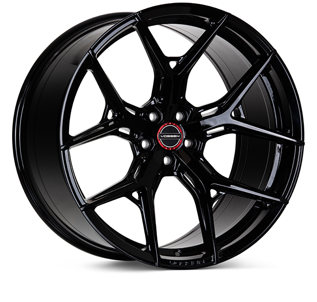 22" Vossen HF-5 Gloss Black Taycan ink. däck