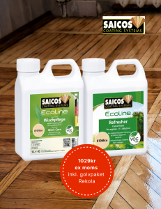 Golvstädpaket inkl produkt för Saicos Multitop Lackade golv