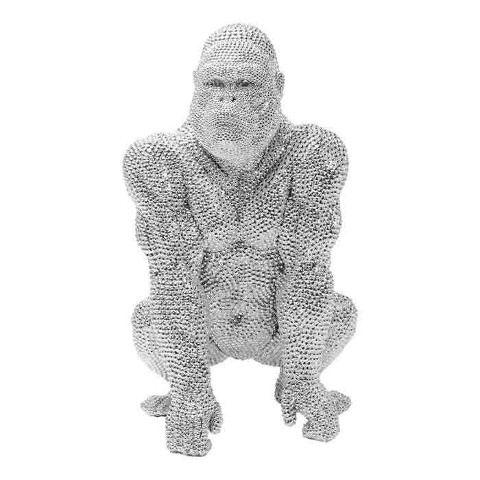 Dekor | Skulptur Nitad Gorilla Silver Small
