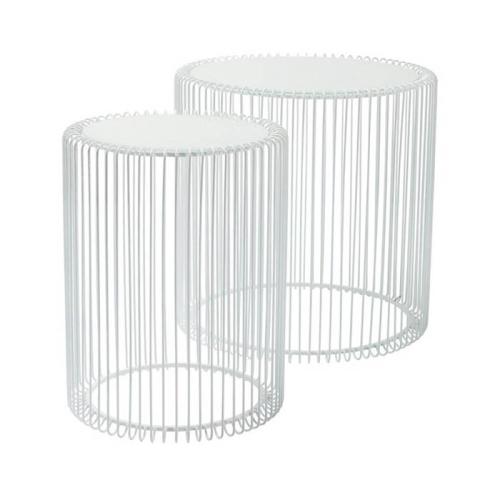 Sidobord Wire Vit - 2 set