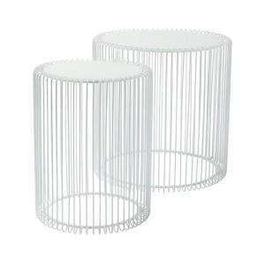 Sidobord Wire Vit - 2 set