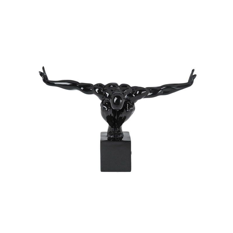 Skulptur Atlet Svart