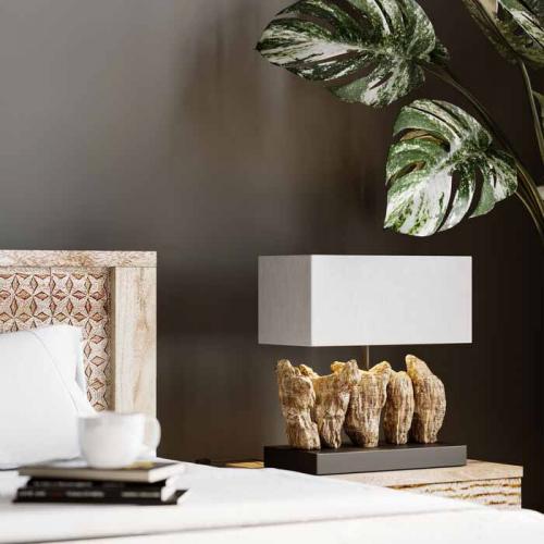 Bordslampa Nature – Drivved, 43 cm