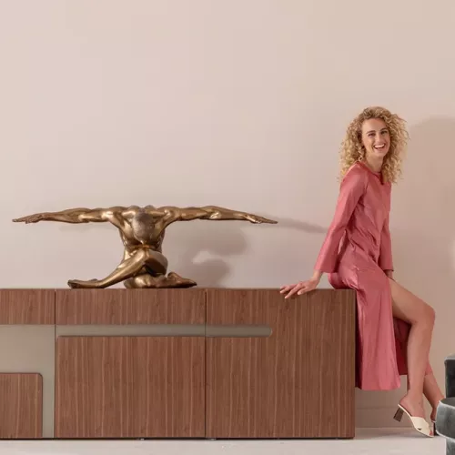 Skulptur Kämpe - Brons, 137cm