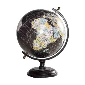 Dekor Jordglob - Svart, 28cm