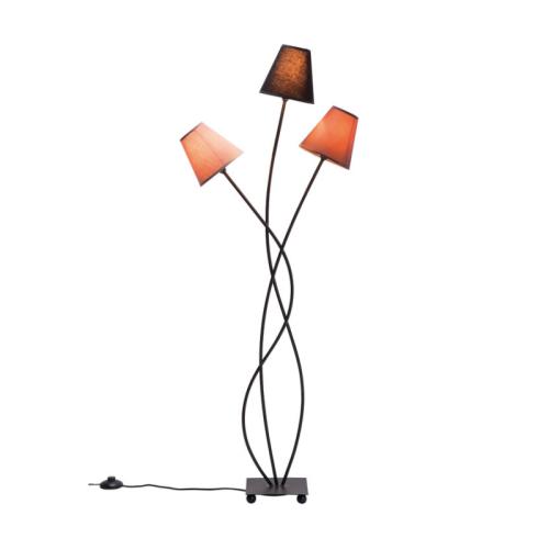 Golvlampa Flexible, trearmad Mocca