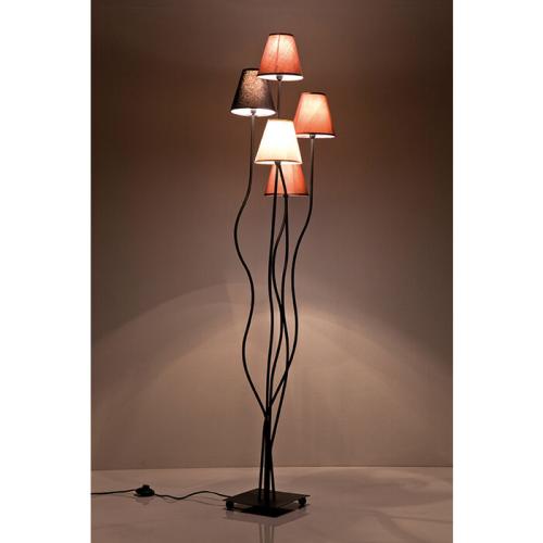 Golvlampa Flexible, femarmad Mocca