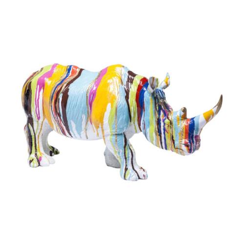 Dekor Noshörning Flerfärgad, 26cm