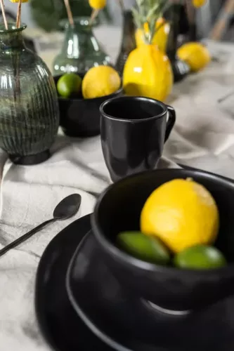 Mugg Blanksvart, 4-pack