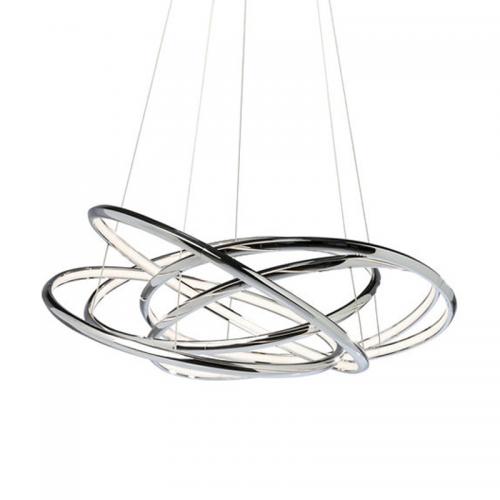 Taklampa Pendel Rings Silver LED