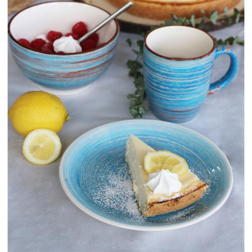 Tallrik Virvel Eddy Blå Ø19cm, 4-pack