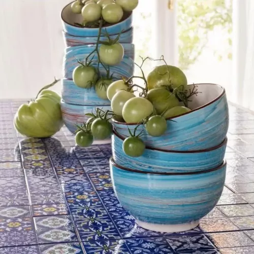 Skål Virvel Eddy Blå, 4-pack