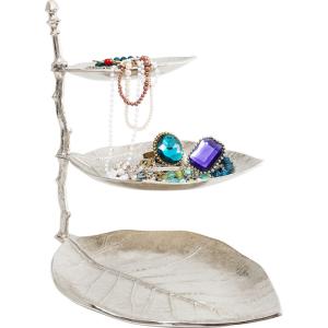 Dekor Våningsfat - Blad, Silver