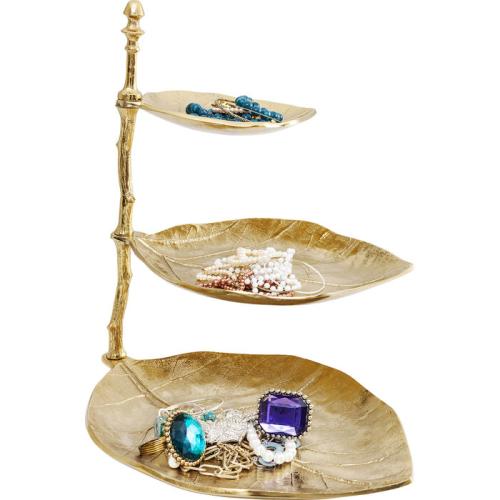 Dekor Våningsfat - Blad, Guld