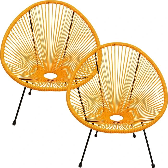 Fåtölj Acapulco orange, 2-pack