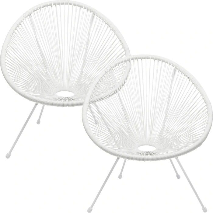 Loungestolar Acapulco vita, 2-pack