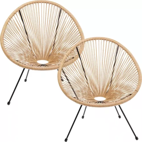 Fåtölj Acapulco natur, 2-pack