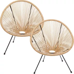 Fåtölj Acapulco natur, 2-pack