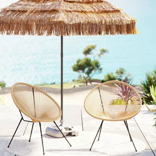 Fåtölj Acapulco natur, 2-pack