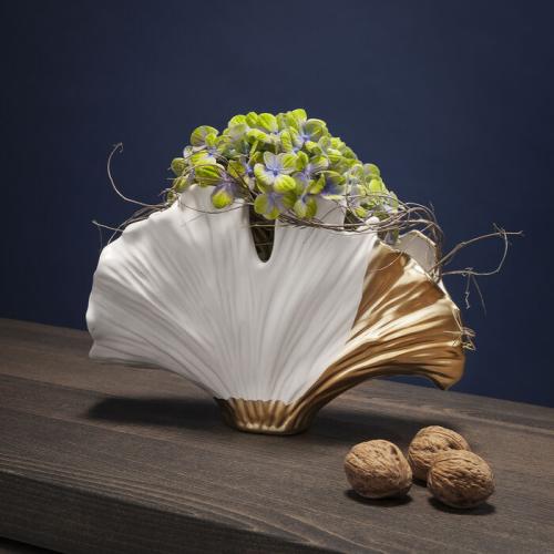 Vas Gingko Löv - Skulptur, 18cm