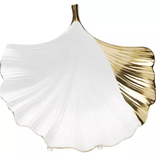 Skål Ginkgo Elegance vit/guld