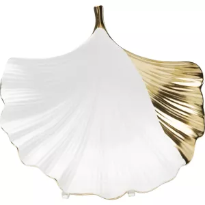 Skål Ginkgo Elegance vit/guld