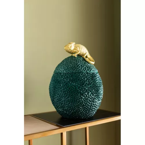 Prydnadsask kameleont grön 34 cm