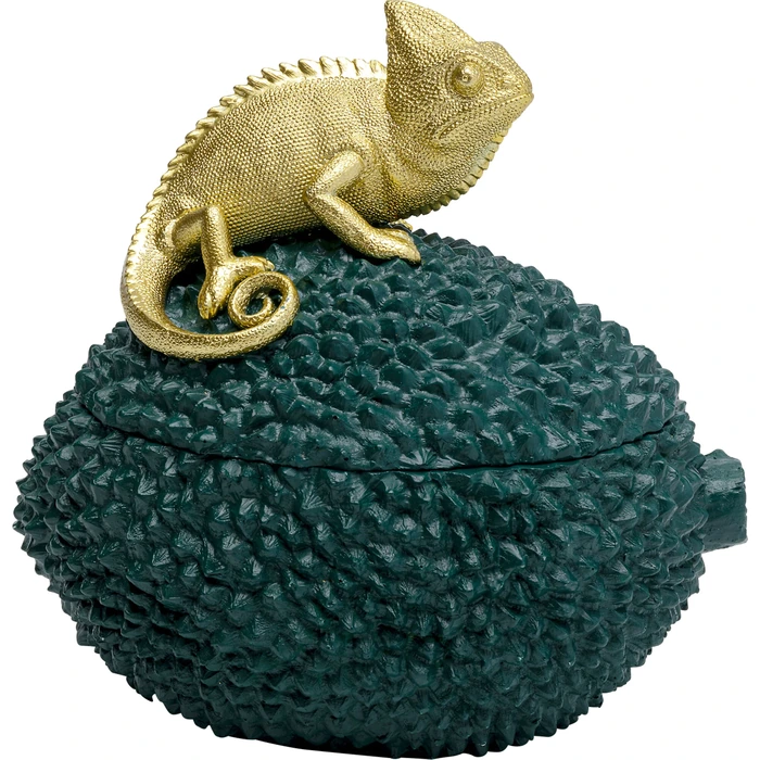 Prydnadsask kameleont grön 20 cm