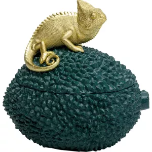 Prydnadsask kameleont grön 20 cm
