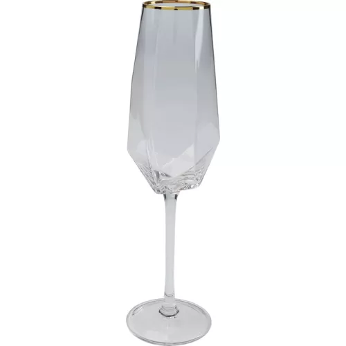 Champagneglas Diamond guldkant 360 ml