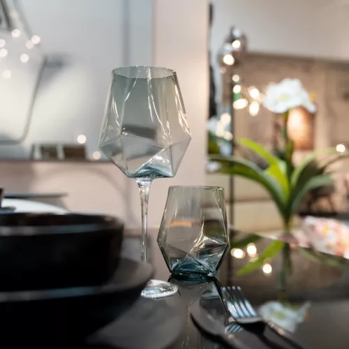 Vinglas Diamond Smoke grå