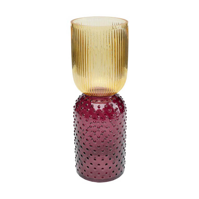 Vas Block Duo - Gul/Magenta 38cm