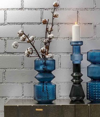 Vas Block Duo, blå 36 cm