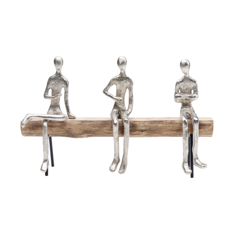 Skulptur Reservbänken, Trä Silver