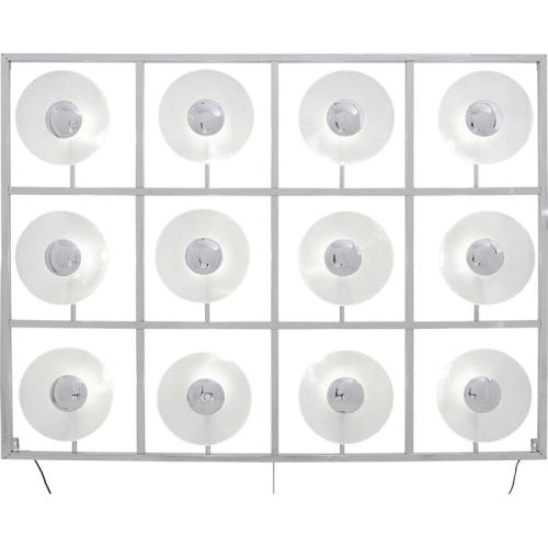 Vägglampa Skivor - Krom/Glas, Silver