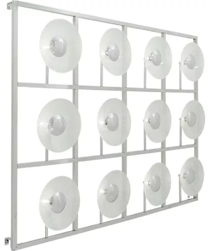 Vägglampa Skivor - Krom/Glas, Silver