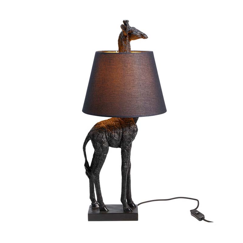 Bordslampa Giraff, matt svart