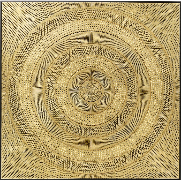 Tavla Art Circle Gold 120x120 cm