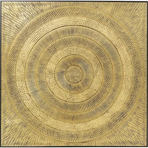 Tavla Art Circle Gold 120x120 cm