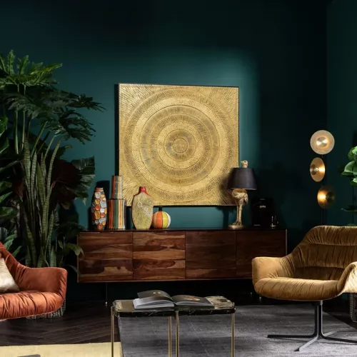 Tavla Art Circle Gold 120x120 cm