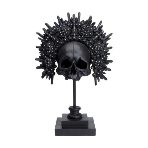 Skulptur Döskalle King Svart