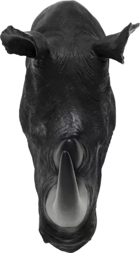 Väggdekor Noshörning - Svart Trofé