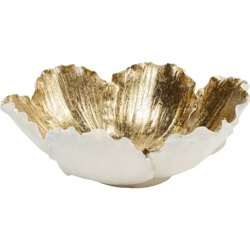Skål Flower Bloom offwhite/guld, 20 cm