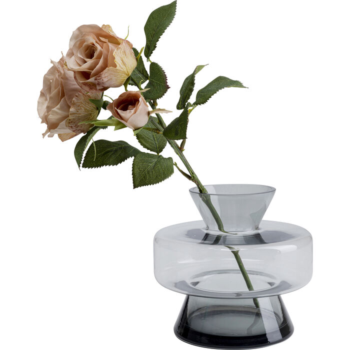 cristalino vas med blomma i