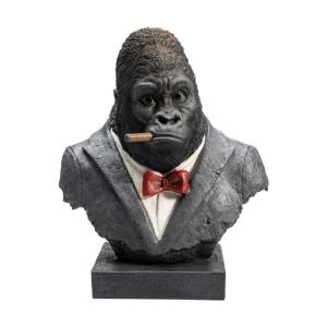 Dekor Skulptur Smoking Gorilla