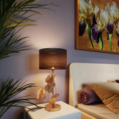 Bordslampa Ginkgo - Guld/Svart 61cm