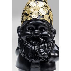 Skulptur Tomte Stående - Svart Guld, 46cm